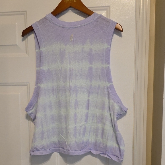 FP Movement by Free People Lavender and Green Cropped Muscle Tee - Picture 3 of 3
